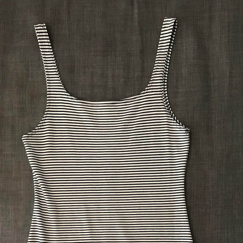 White and blue dress